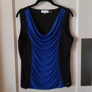 Calvin Klien Sleeveless waterfall blouse